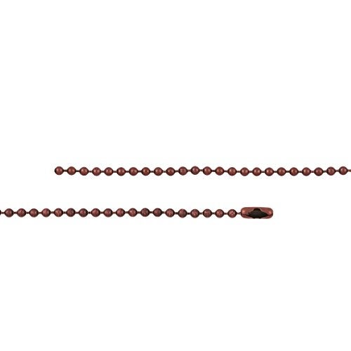 DragonWeave 3.2mm Antique Copper Ball Chain Necklace with Extra Durable Color Protect Finish - 26 Inches - Image 2