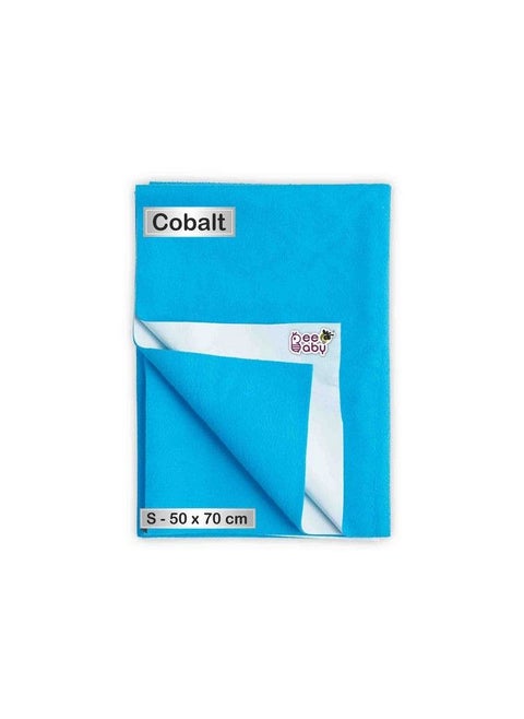 Ultradry Waterproof Soft Fleece Baby Bed Protector High Absorbent Washable & Reusable Quick Dry Sheets For Infants New Born Toddlers. (Small Cobalt)