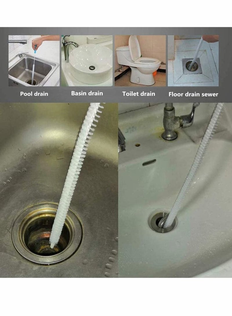 Y&D Drain Brush, SYOSI, Snake Sink Brush Clog Cleaning for a Drain, 2pcs 28 inches (71cm)  - Image 3