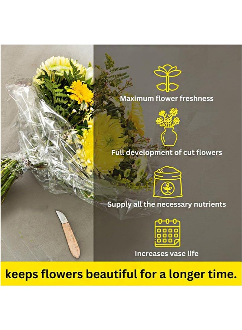 CHRYSAL Rose nutrient solution，Clear Flower Food Packets for Flower Arrangements & Bouquets， Fresh Flower Arrangements Supplies，Flower preservative and nutrient solution to prolong the life of flowers (5g, 20 packs) - Image 3