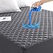 GRT Queen Size Grey Quilted Fitted Mattress Pad, 100% Waterproof Breathable Mattress Protector, Noiseless Hollow Cotton - Image 2