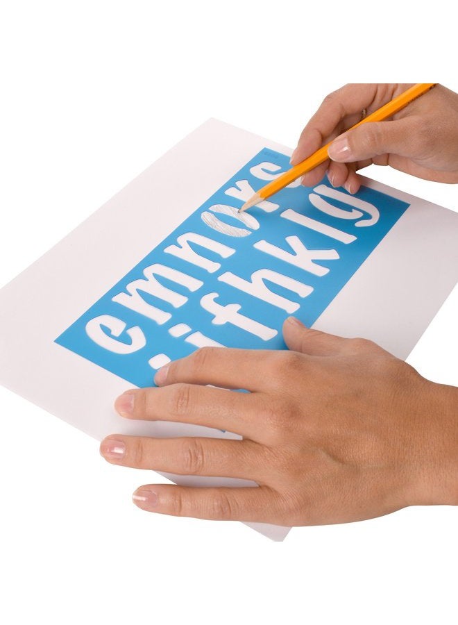 Westcott LetterCraft Stencil, Marker Font, 2-Inch Characters (SM2/15836),Multicolor - Image 4