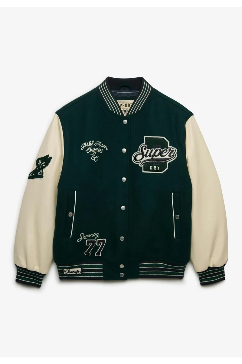 Superdry PATCHED VARSITY BOMBER JKT