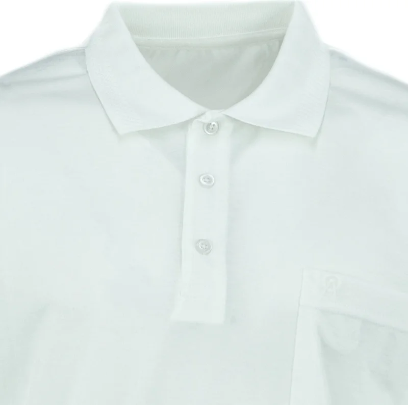 Oppland Men's Polo Collar Embossed Pocket Short Sleeve Solid Color Regular Cut Premium Cotton Fabric T-Shirt