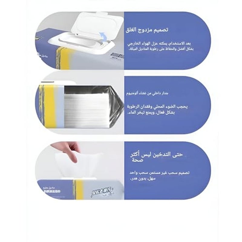 ALKAYAN Super soft wet kitchen wipes-gently deep cleaning for a shiny kitchen (3packet -240pcs) - Image 2
