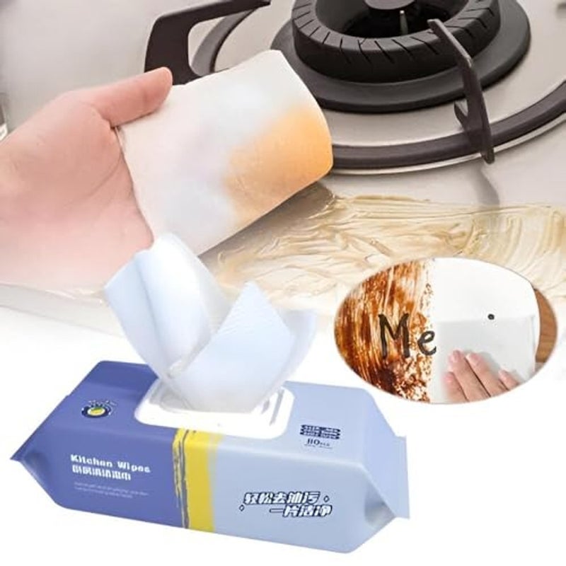 ALKAYAN Super soft wet kitchen wipes-gently deep cleaning for a shiny kitchen (3packet -240pcs) - Image 3