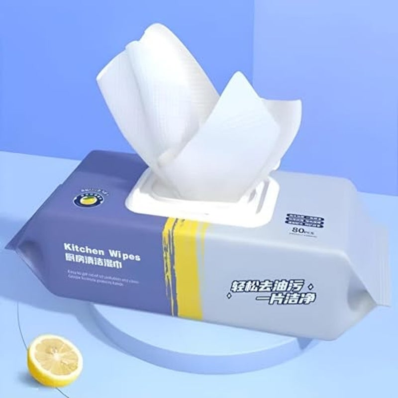 ALKAYAN Super soft wet kitchen wipes-gently deep cleaning for a shiny kitchen (3packet -240pcs) - Image 5