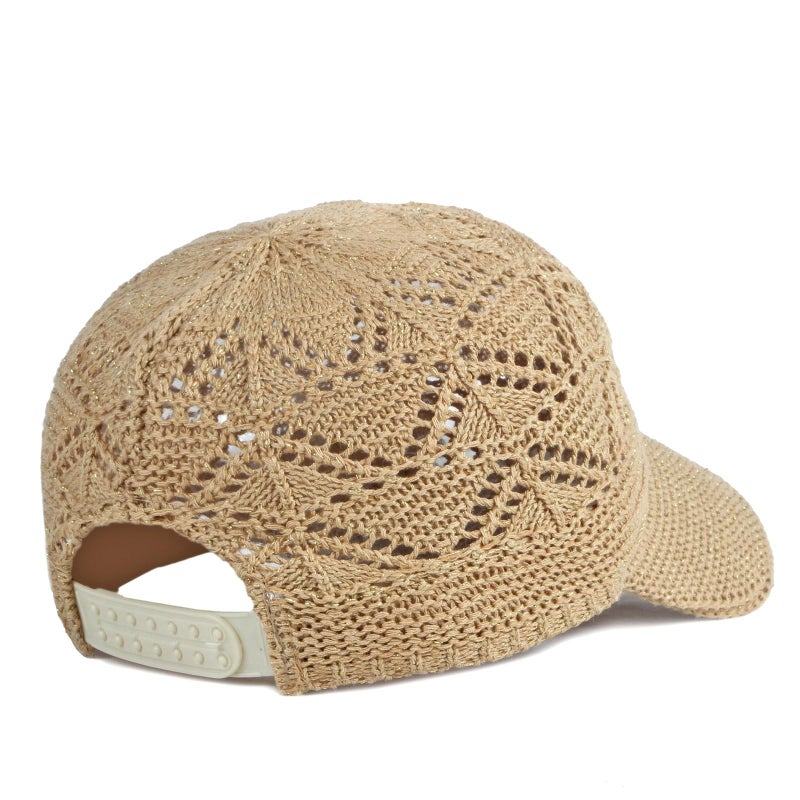 FASHIXD Knit Mesh Baseball Cap for Women Summer Yarn Trucker Hats Breathable Outdoor Hat (Khaki) - Image 4