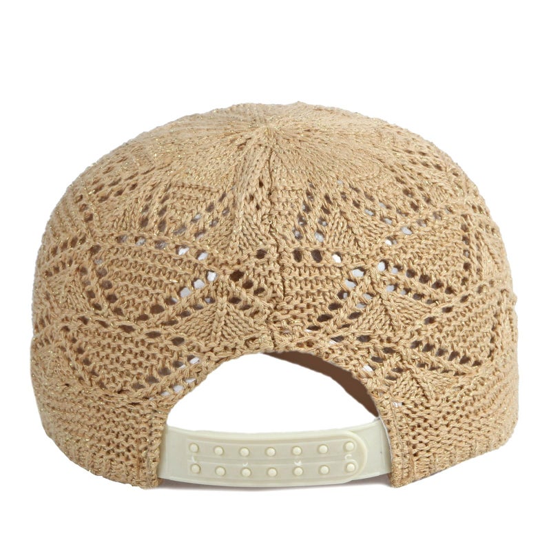 FASHIXD Knit Mesh Baseball Cap for Women Summer Yarn Trucker Hats Breathable Outdoor Hat (Khaki) - Image 5