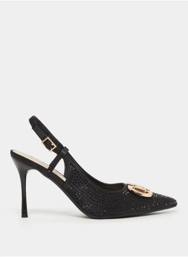 Styli Styli Pointed Toe Slingback Pump Shoes