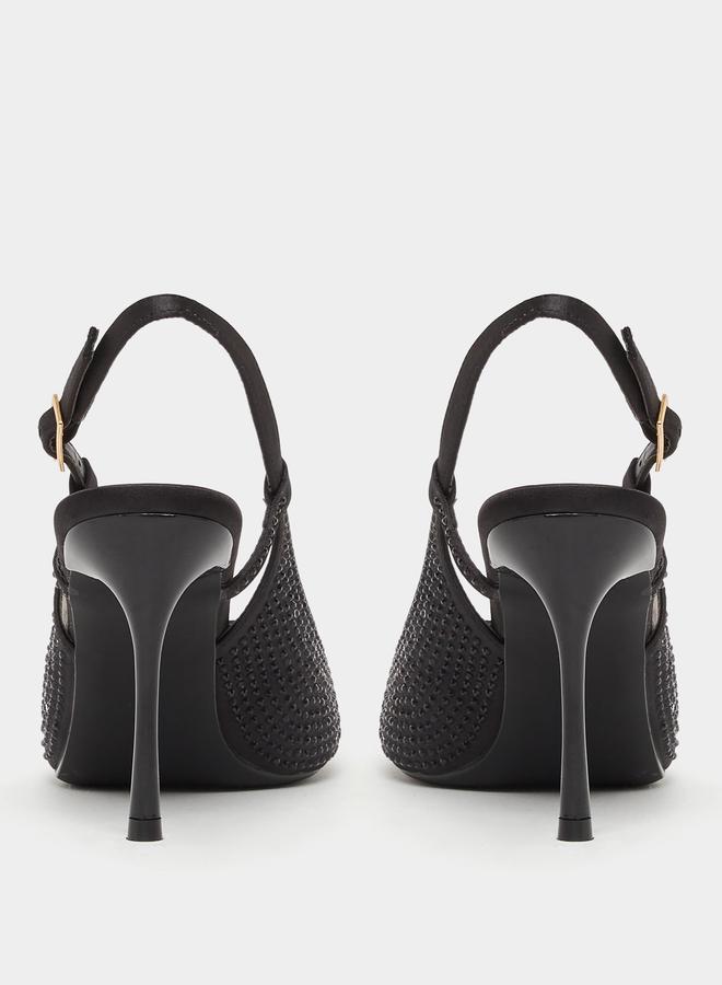 Styli Pointed Toe Slingback Pump Shoes - Image 5