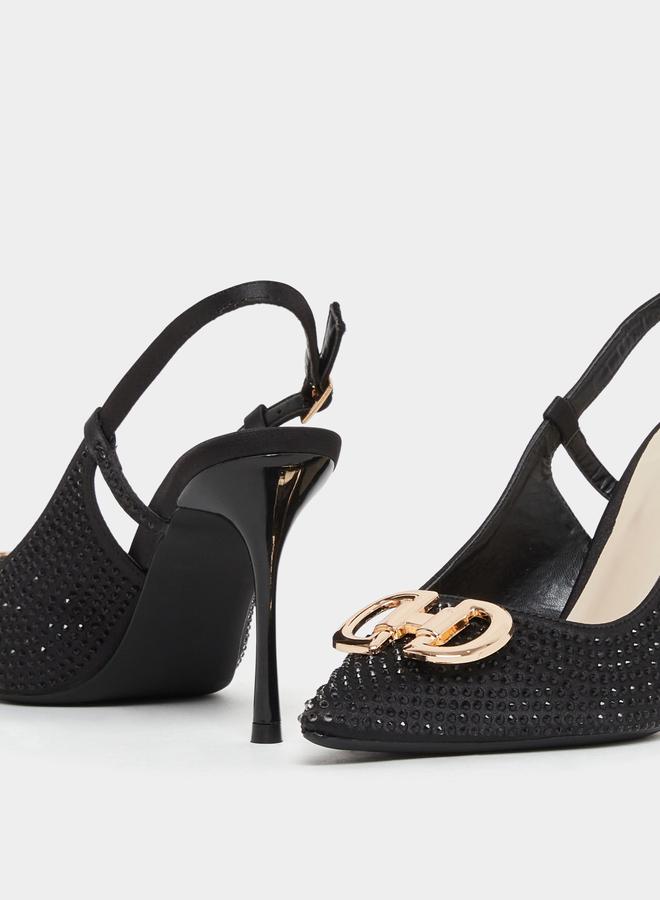 Styli Pointed Toe Slingback Pump Shoes - Image 4