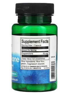 SWANSON Pregnenolone Super Strength 50 Mg 60 Caps  - Image 2