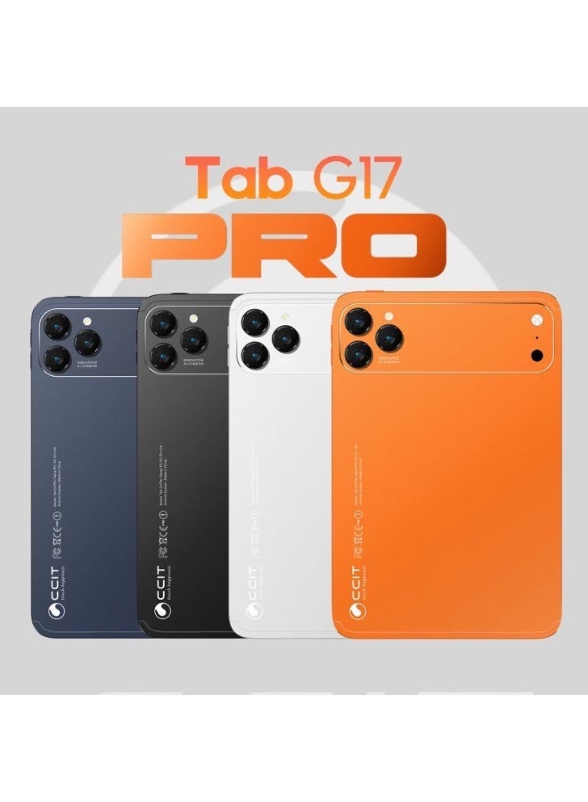 CCIT Tab G17 PRO 10.1 Inch Smart Android Tablet Android 15 with 16GB RAM 1TB ROM, Dual SIM 4G LTE, 10000mAh Battery, Built-in Stylus Pen, WiFi Bluetooth GPS, HD Display, Premium Metal Body Portable Tablet Orange - Image 1