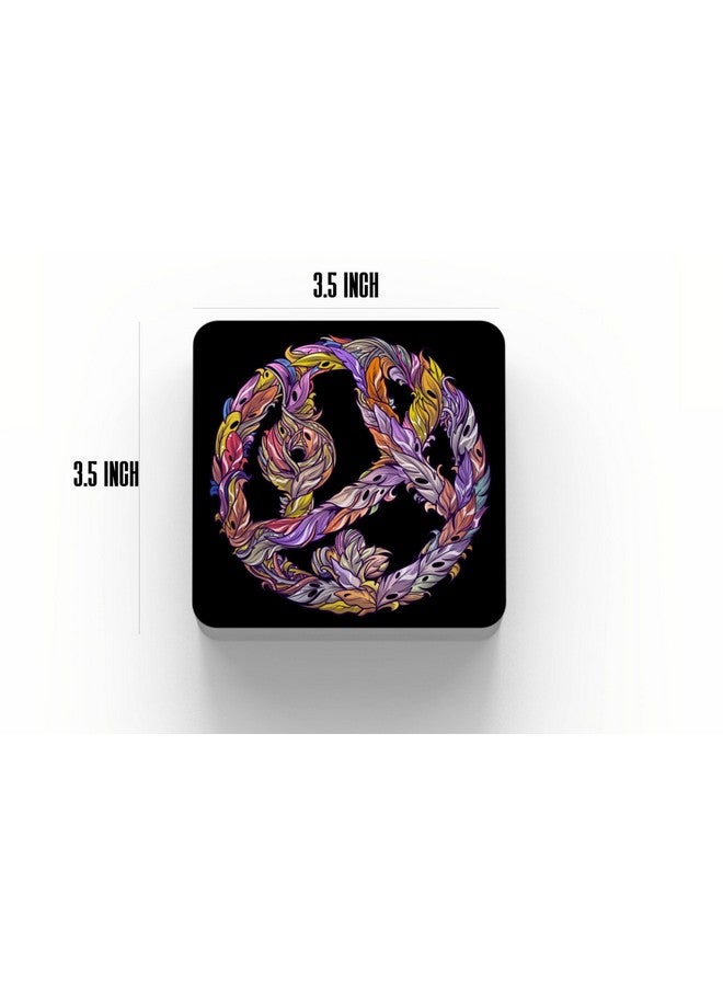 OUTFITQUE-035 Set of Mix Funny Designs, MDF Wood Material Coasters for Home and Kitchen, Office Table, Dining Table, Home Decor (3.5x3.5 inches, Set of 4) - Image 3