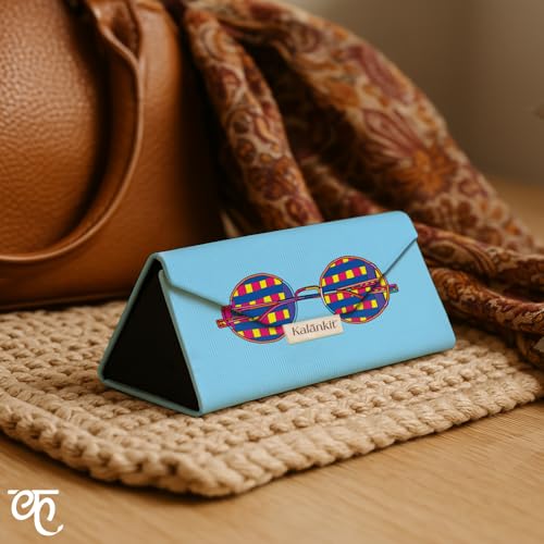Kalankit Stylish Trifold Sunglass Organizer Case for Women | Vegan Leather Eyewear & Spectacle Box | Magnetic Closure Specs & Goggles Cover | Gift for Women - Image 2