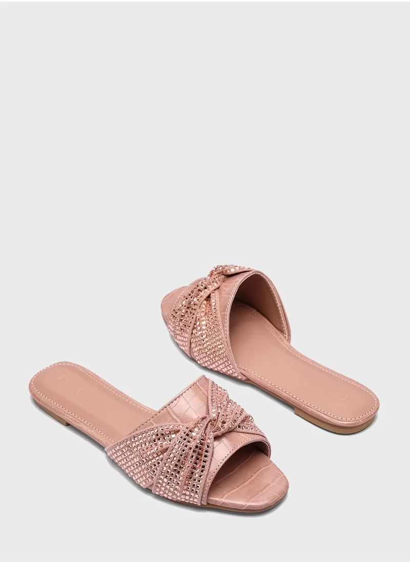 FYOR Open Toe Flat Sandals