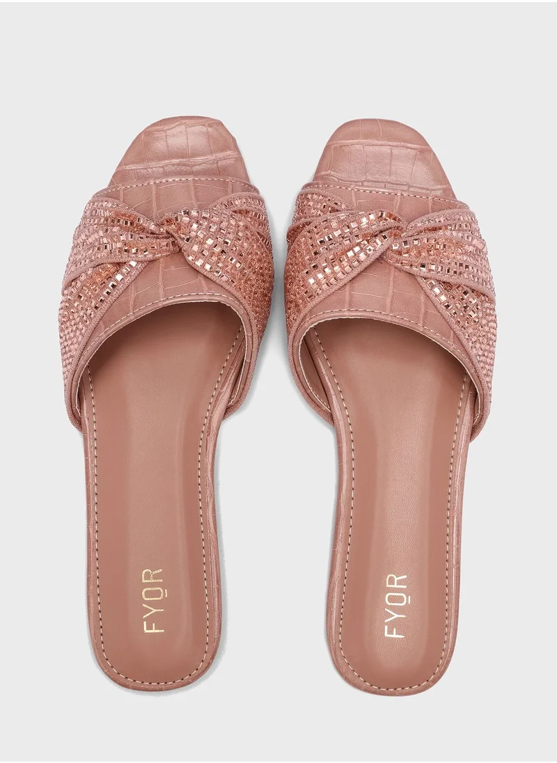 FYOR Open Toe Flat Sandals