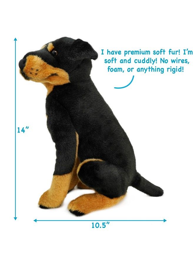 VIAHART Ronin The Rottweiler ; 14 Inch Stuffed Animal Plush ; By Tiger Tale Toys - Image 3