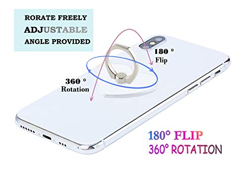 lenoup Transparent Heart Cell Phone Ring Holder Kickstand,360 Rotation Clear Heart Cell Phone Finger Ring Grip Stand for Phones,Pad - Image 3