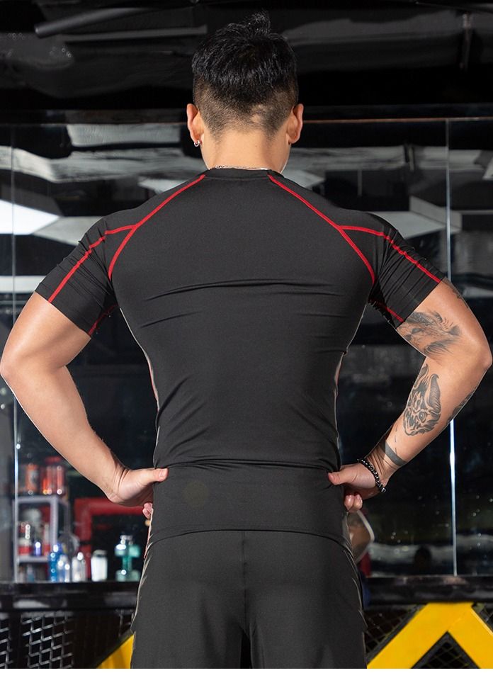 Loquat Men Quick Dry Breathable Sports T-Shirt Black  - Image 3