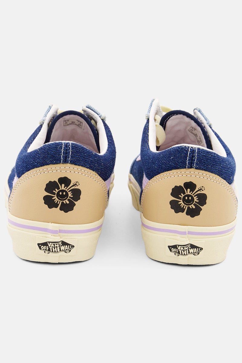 VANS أحذية رياضية نسائية قديمة مزودة بأربطة، زرقاء - Image 2