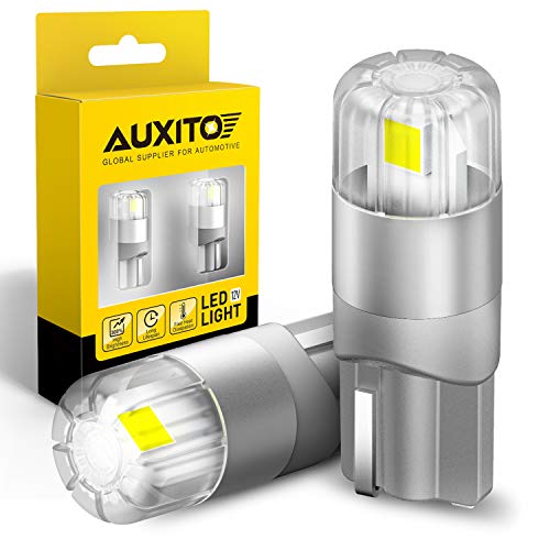 AUXITO 194 LED Bulbs White, Super Bright 1:1 Size, License Plate Light 168 2825 W5W T10 Error Free Car Bulbs for Dome Map Door Courtesy Side Marker Cornering Trunk Light (Pack of 2) - Image 1