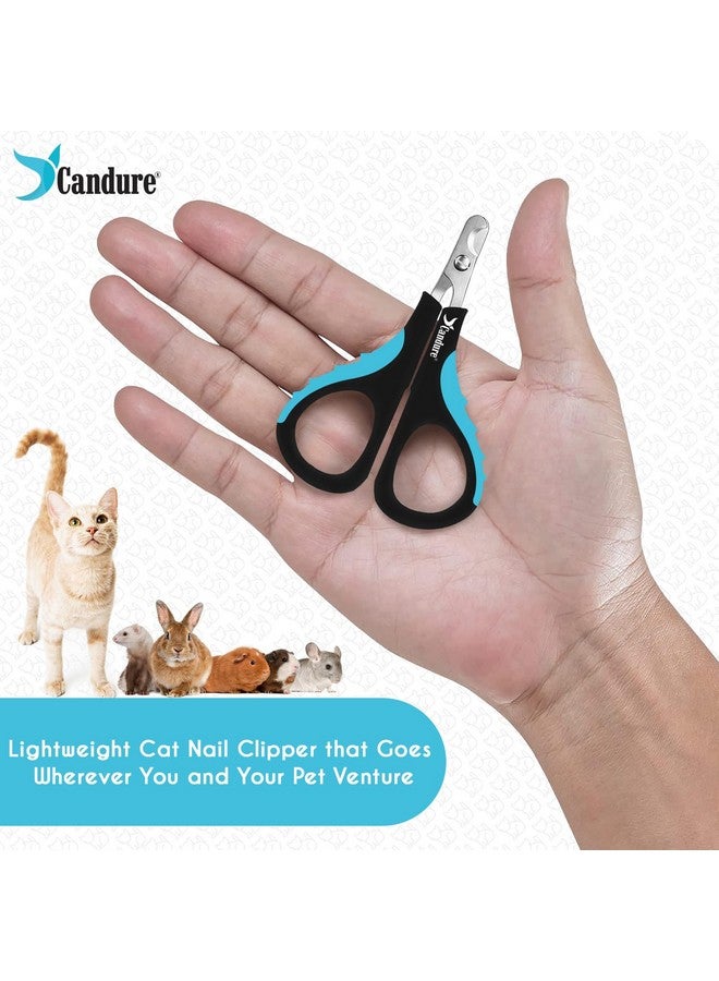 Candure Candure Cat Nail Clipper Stainless Steel Cat Claw Trimmers for Rabbits, Guinea Pigs, Birds, Puppies, Kittens and Small Animals Pet Nail Clipper for Professional and Home Use (Blue)  - Image 5