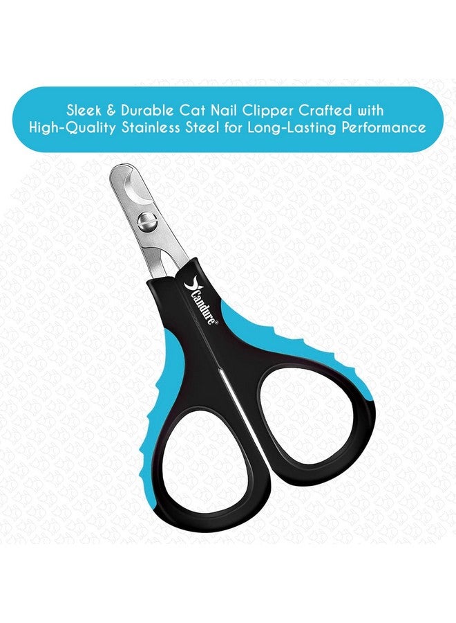 Candure Candure Cat Nail Clipper Stainless Steel Cat Claw Trimmers for Rabbits, Guinea Pigs, Birds, Puppies, Kittens and Small Animals Pet Nail Clipper for Professional and Home Use (Blue)  - Image 4
