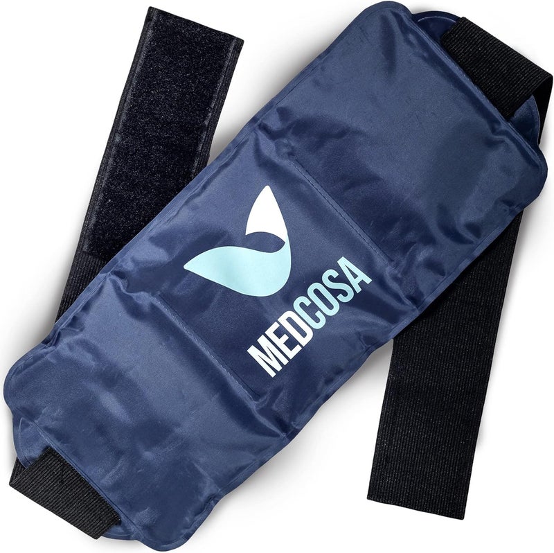 Medcosa حزمة الثلج الرياضية المرنة من ميدكوسا - أي ألم، أي وجع، نحن هنا لمساعدتك - لفائف باردة قابلة لإعادة الاستخدام مع أحزمة مرنة - مثالية لإصابات الرياضة وعلاج RICE - خدوش - Image 1