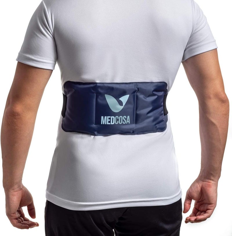 Medcosa حزمة الثلج الرياضية المرنة من ميدكوسا - أي ألم، أي وجع، نحن هنا لمساعدتك - لفائف باردة قابلة لإعادة الاستخدام مع أحزمة مرنة - مثالية لإصابات الرياضة وعلاج RICE - خدوش - Image 2