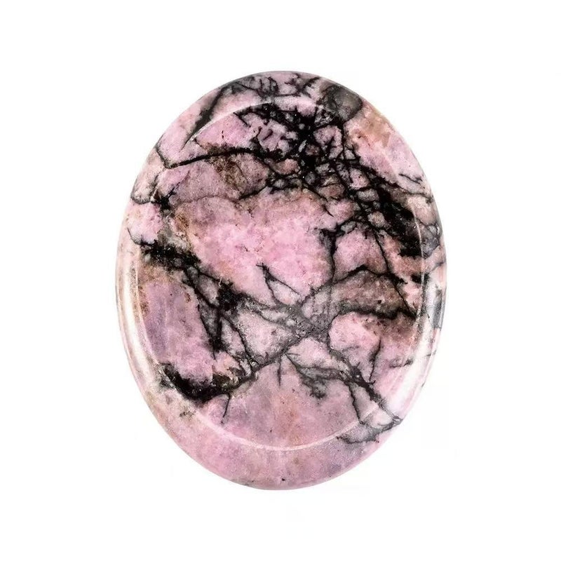 Natural Crystal Oval Worry Stone - White Yellow Crystal Gemstone, Carvable Jade for Gifts