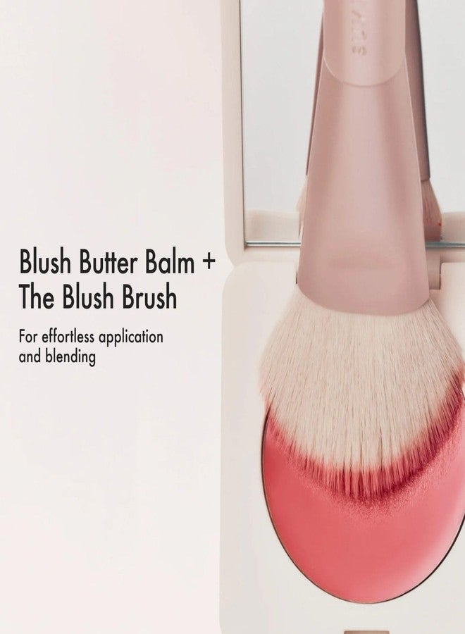 Summer Fridays Dewy Color Essentials Set - Blush Butter Balm Sweet Rosé (0.14 Oz), The Blush Brush (1 Count), Hydrating Cream Color + Seamless Blending for a Natural Flush - Image 5