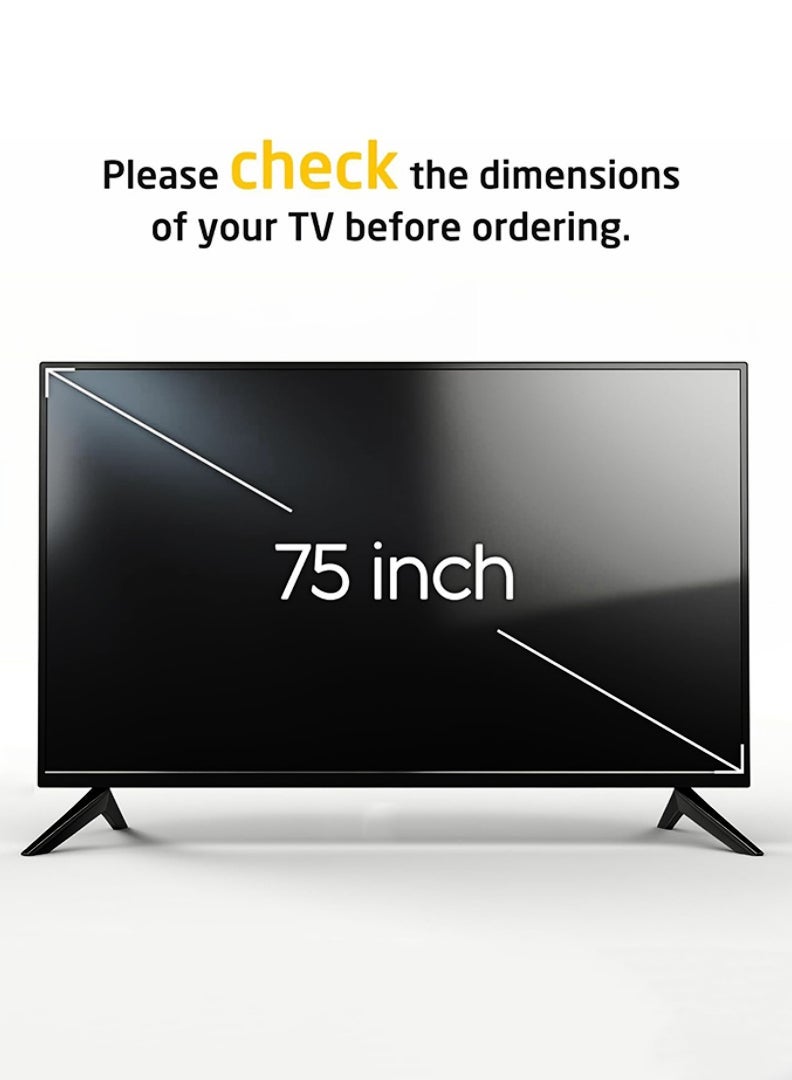 Theodor | 75 Inch | TV Screen Protector, Compatible with LCD, OLED, LED & QLED 4K HDTV, Easy Installation, Scratch-Resistant With Home and Office Use - Image 2