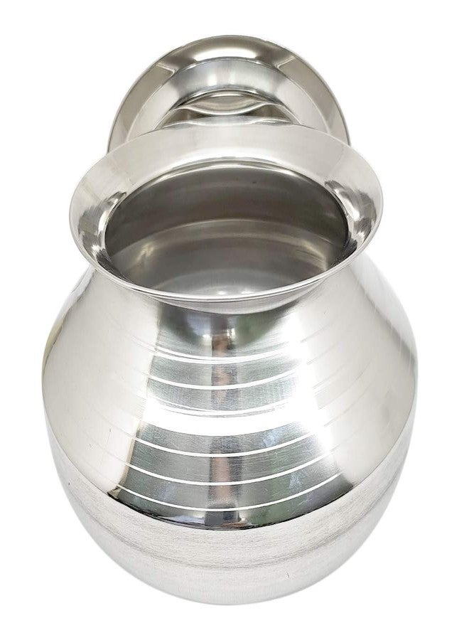 Kitchen Next (muke) Stainless Steel Handi with Lid degchi Pot Kitchen cookwere pots Multipurpose Use Steel Handi 3.5 Liter Pongal Handi - Image 5
