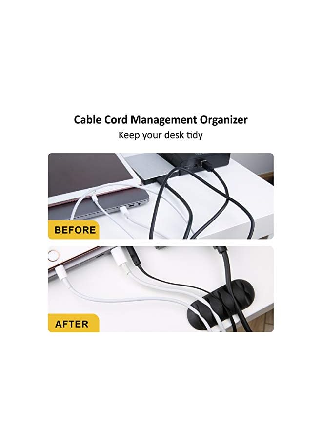 Baytion Cable Clips Holder 30 PCS, Silicone Desktop Clips Tools,USB Cable Organizer Wire Holder Multipurpose Cord Management Electronics Accessories for Home Storage & Desk & Office Wire Improvement - Image 3