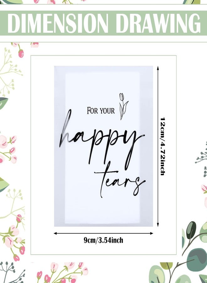 Eaasty Happy Tears Tissue Packs for Wedding 3 Ply Wedding Tissues for Guests Travel Size Bulk Facial Paper Welcome Bag Stuffers Gift Bride and Groom Mother(30 Pack) - Image 2