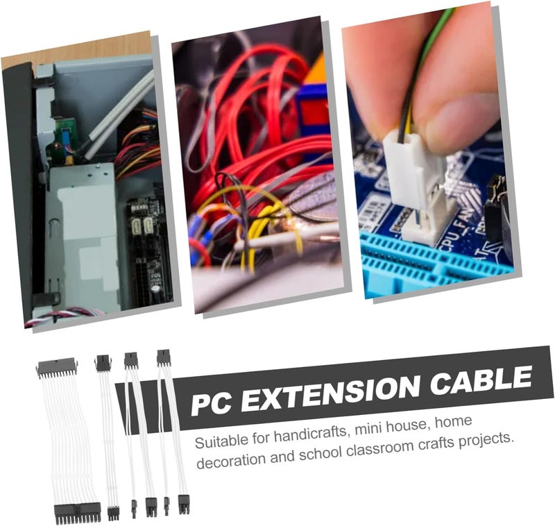Generic 1set Power Supply Extension Cable Kit Cable Extenders for ATX Gpu Combs Compatible Power Supplies - Image 4