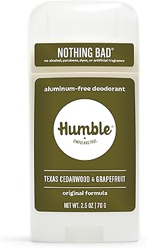 HUMBLE SIMPLE AND TRUE. Humble All Natural Deodorant Aluminum And Paraben Free Cruelty Free Men And Women Deodorant Texas Cedarwood and Grapefruit 1Pack - Image 1