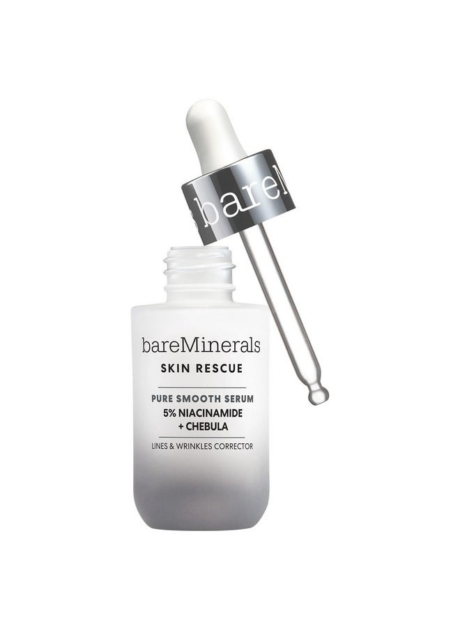 bareMinerals Skin Rescue Pure Smooth Face Serum, Formulated with 5% Niacinamide + Chebula, Smoothes Fine Lines + Wrinkles, Sensitive Skin Safe