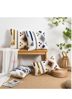 XiuWoo New Design Boho Style Tufted Geometric Pattern Cushion Cover With Tassels Home Decor Super Soft Woven Tufted Pillow Cases 45*45cm  - Image 2