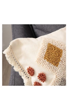 XiuWoo New Design Boho Style Tufted Geometric Pattern Cushion Cover With Tassels Home Decor Super Soft Woven Tufted Pillow Cases 45*45cm  - Image 3