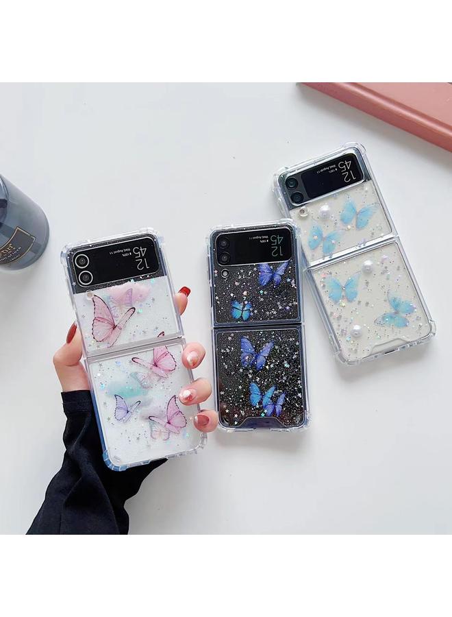 S-TOP Case For SAMSUNG Galaxy Z Flip4 Butterfly Glitter TPU Phone Case - Image 3