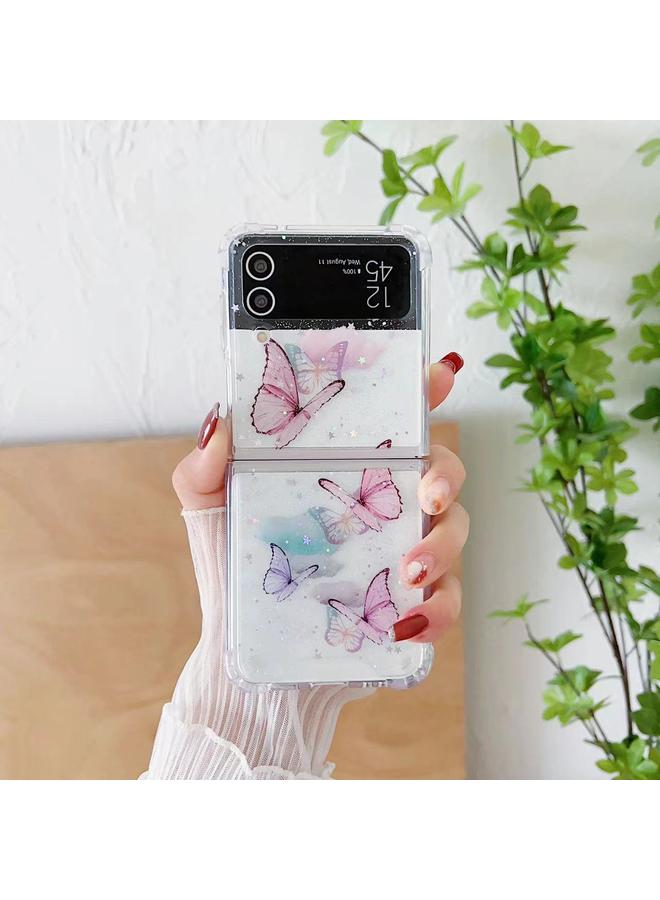 S-TOP Case For SAMSUNG Galaxy Z Flip4 Butterfly Glitter TPU Phone Case - Image 1