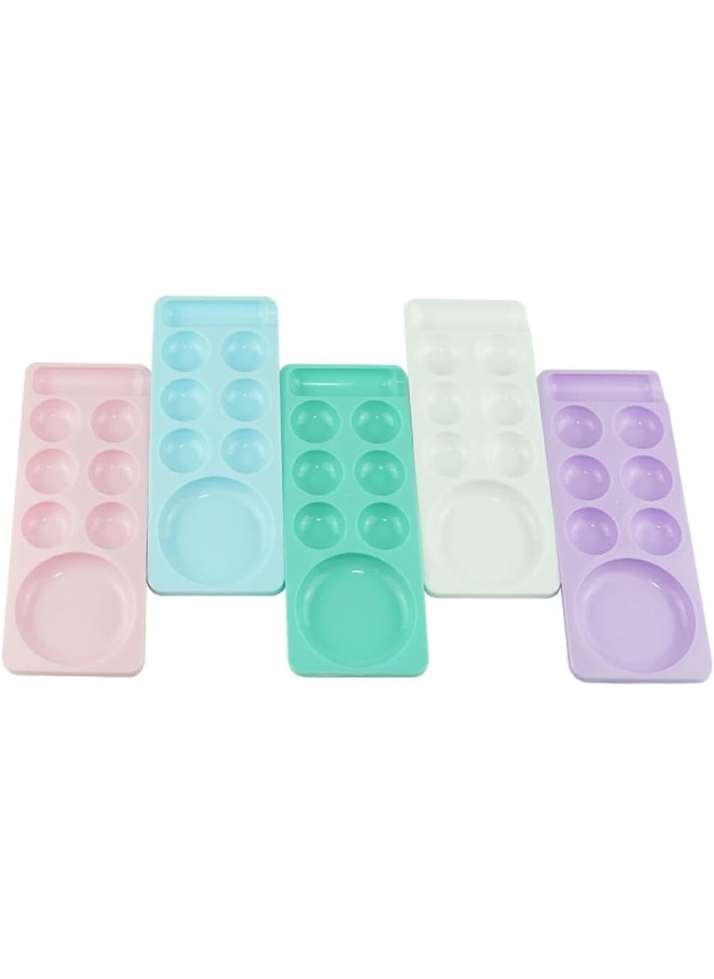 Teensery - 3 Pcs Nail Art Palette Plastic Nail Art Color Mixing Plate Cosmetic Mixing Tray Manicure Tool for Home and Salon Use - Image 1