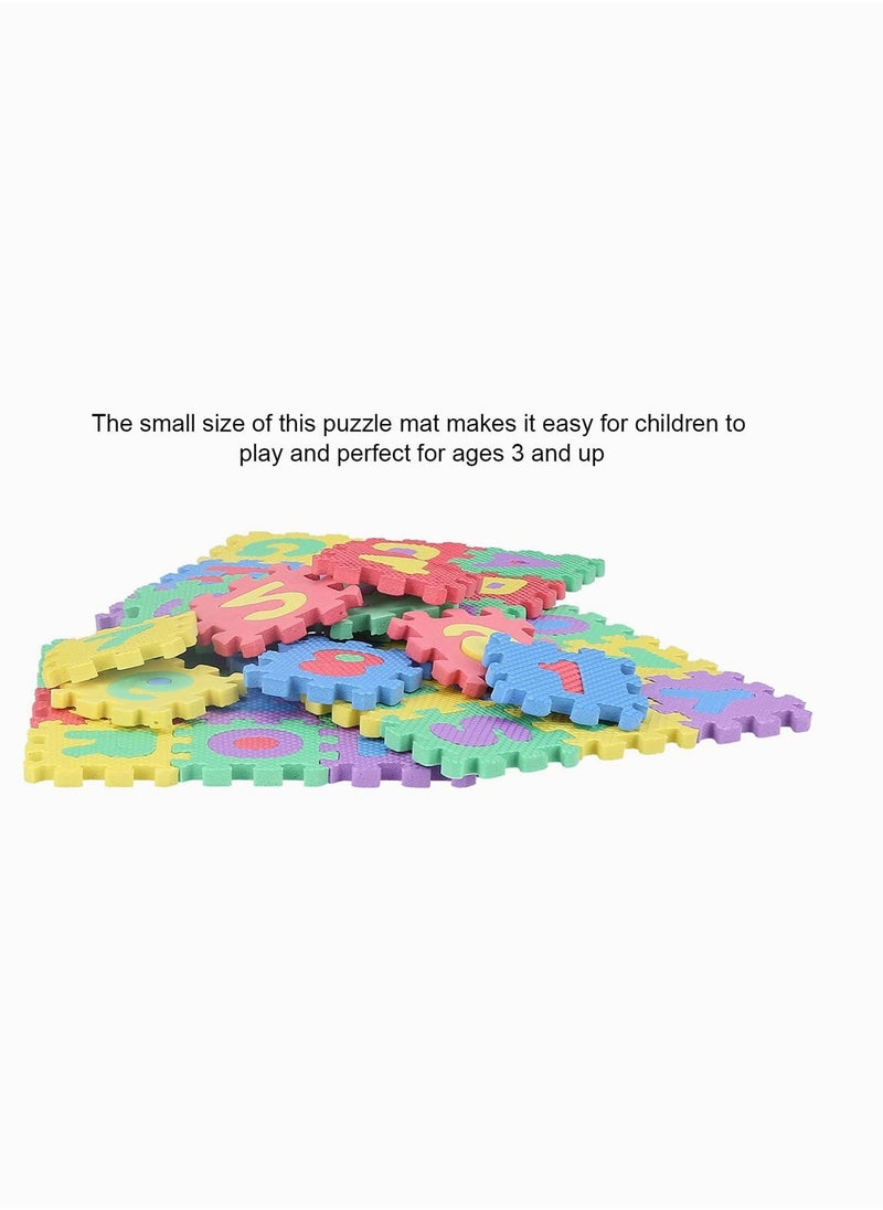 Foam Puzzle Mat, SYOSI Alphabet and Numbers Kids Foam Puzzle Play Mat, 36 Piece Set, Each Mat Measures 5X5CM Interlocking EVA Floor Tiles with Alphabet and Numbers