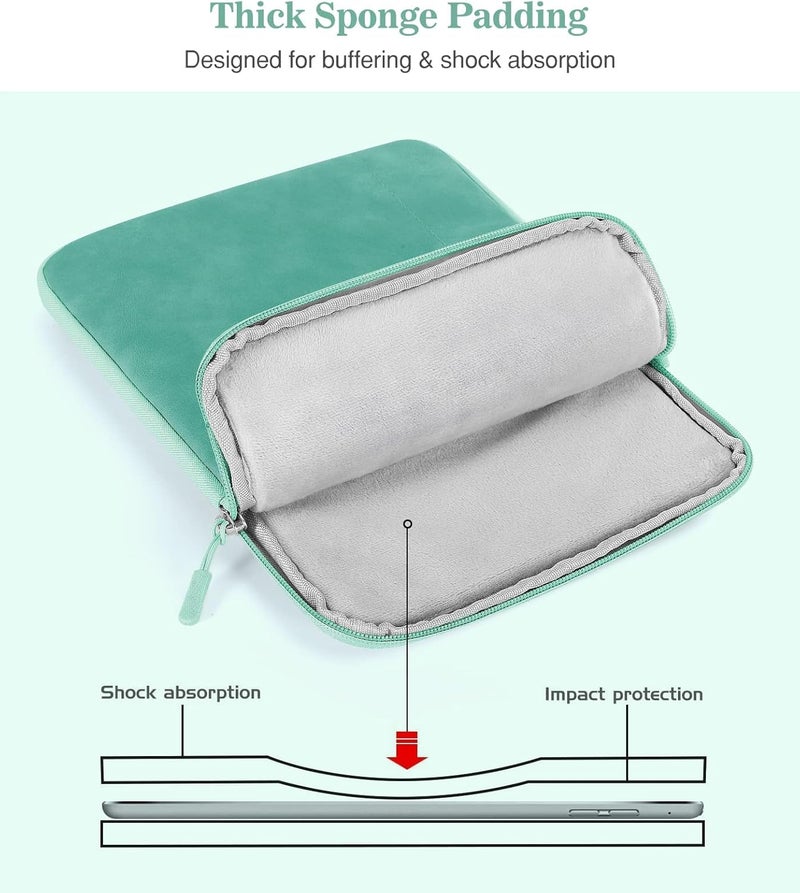 Excefore 9-11 Inch Tablet Sleeve Bag Carrying Case For Ipad Pro 11 2021-2018, Ipad Air 5/4 10.9, Ipad 10.2, Galaxy Tab A8 10.5/Tab S8 11", Surface Go 2/1, Protective Bag With Pocket, Green - Image 5