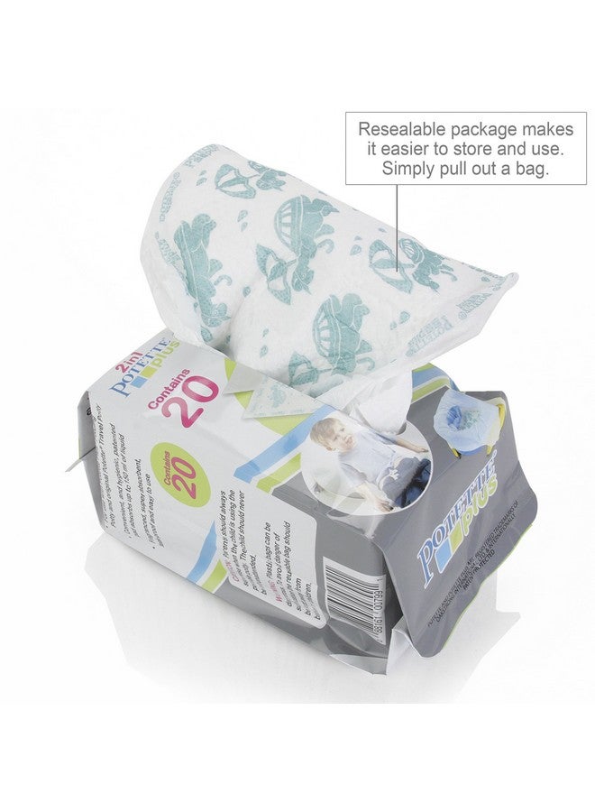 Kalencom Potette Plus Potty Seat Liner Roller Dispenser with Magic Disappearing Ink, 20 Count - Image 1