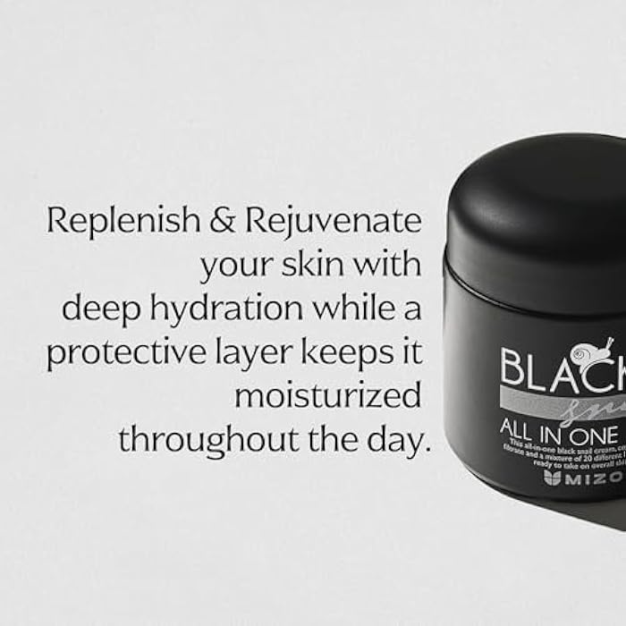 MIZON Black Snail All In One Cream Intensive Korean Skin Care Facial Moisturizing Snail Mucin Extract (2.54 fl oz) - Image 3