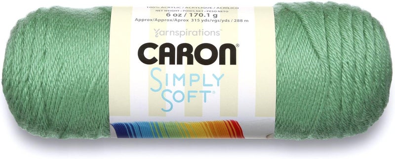Caron Simply Soft Solids Yarn - 100% Acrylic, 6 oz, Sage Color - Image 1